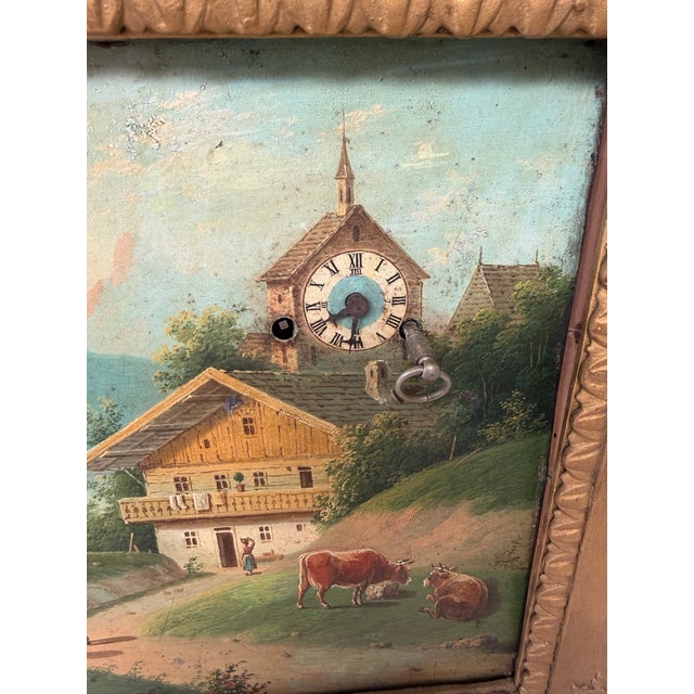 19th Century Biedermeier Picture Clock, Austria For Sale - Image 13 of 18