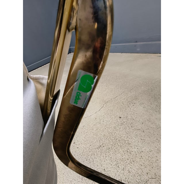 Hollywood Regency Italian Cantilever Dining Chairs from Cidue, 1970s, Set of 5 For Sale - Image 3 of 13