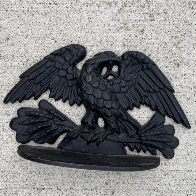 Stunning! Antique Federal-Style Spread Eagle Heavy Cast Iron Doorstop. Research indicates that this is circa 1900. The...
