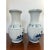 Pair of Blue & White Chinoiserie Cherry Blossom Vases With Peony & Greek Key Motifs For Sale - Image 4 of 5