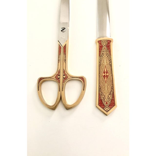 Vintage Vesley Solingen Germany Engraved Letter Opener And Scissors Desk Set Chairish