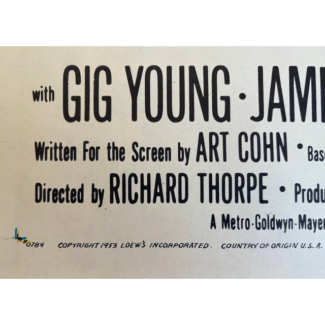 Pop Art 1950s The Girl Who Had Everything Elizabeth Taylor Movie Poster ‘53 For Sale - Image 3 of 4