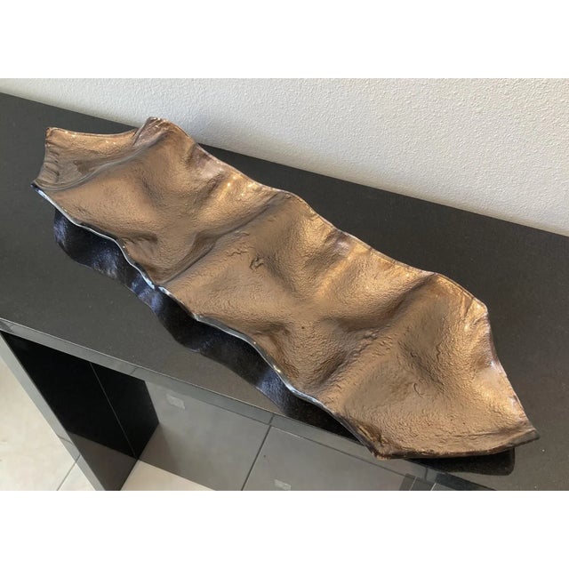 Contemporary Bronze Glass Tray For Sale - Image 3 of 5