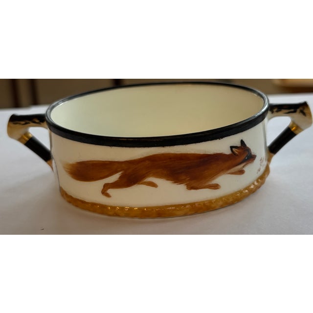 1920s Royal Doulton “Reynard the Fox” Creamer & Sugar Bowl, English Sporting Set For Sale - Image 4 of 8