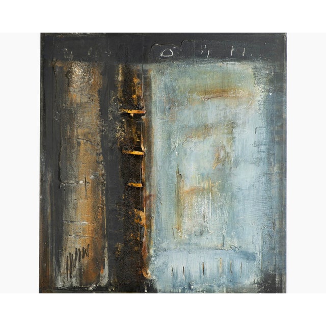 A 2001 found object mixed media assemblage wall sculpture titled, Sensaku IX, signed by American artist Juliet Holland...