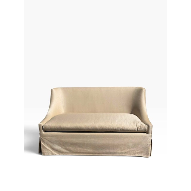 J. Robert Scott Art Deco Sally Sirkin Lewis for J. Robert Scott Spoon Back Sofa For Sale - Image 4 of 5