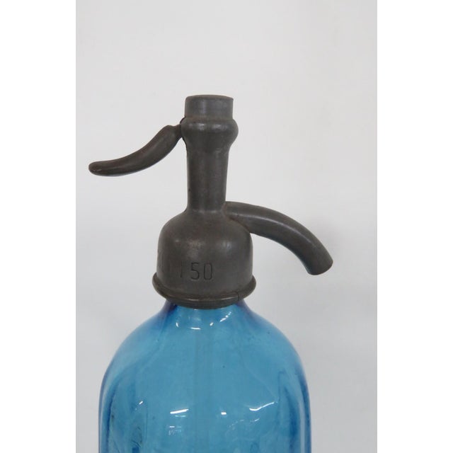 Early 20th Century Jacob Ragosin Blue Glass Seltzer Bottle Dave Roth Made in Czechoslovakia 4854b For Sale - Image 5 of 11