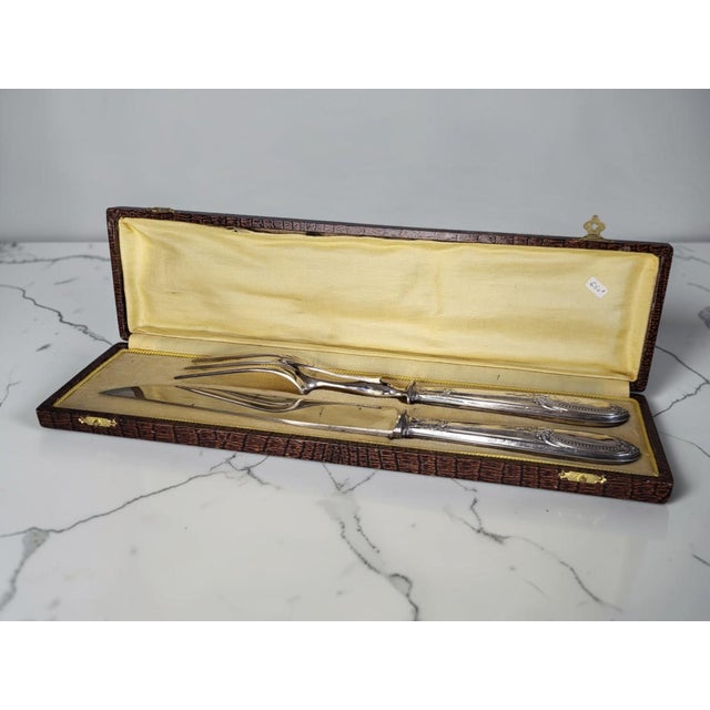 Silver Carving Utensils from Minerva, 1890s, Set of 2 For Sale - Image 13 of 13