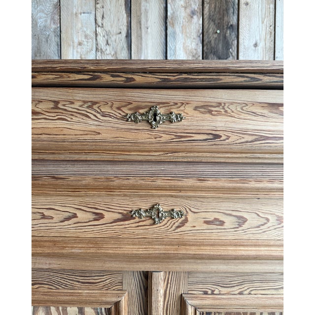 Wood Large Louis Philippe Sideboard in Pitch Pine, 1890s For Sale - Image 7 of 14