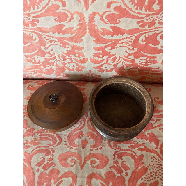 Art Deco Vintage Turned Wood Box For Sale - Image 3 of 7