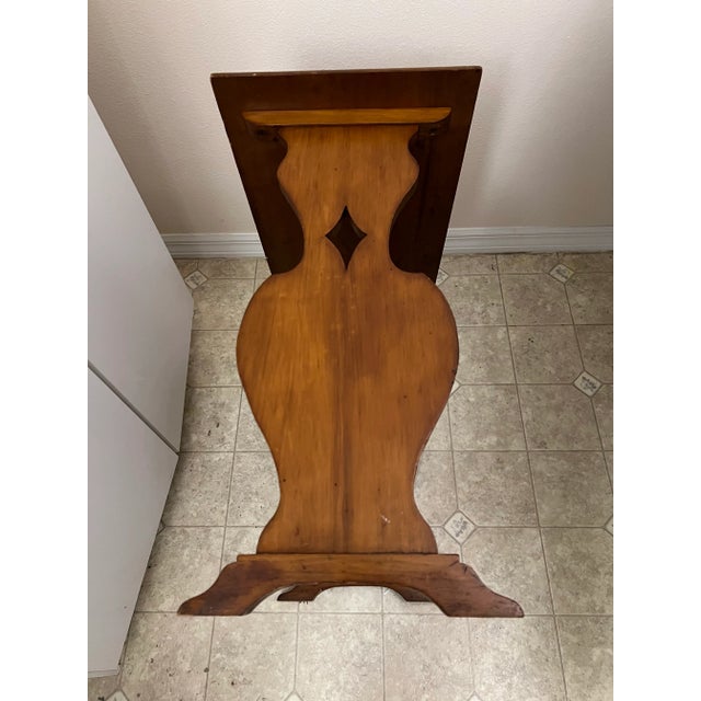 Brown Early 20th Century Edwardian English Book Stand For Sale - Image 8 of 8