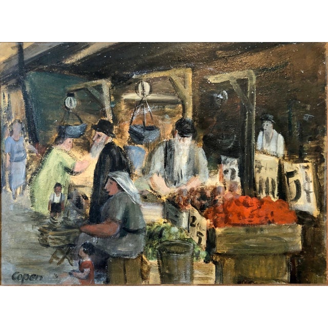 framed sight size 10 x 13.5 inches painting, framed to 15 x 19. Impressionistic Realistic portrait of an older rabbi...