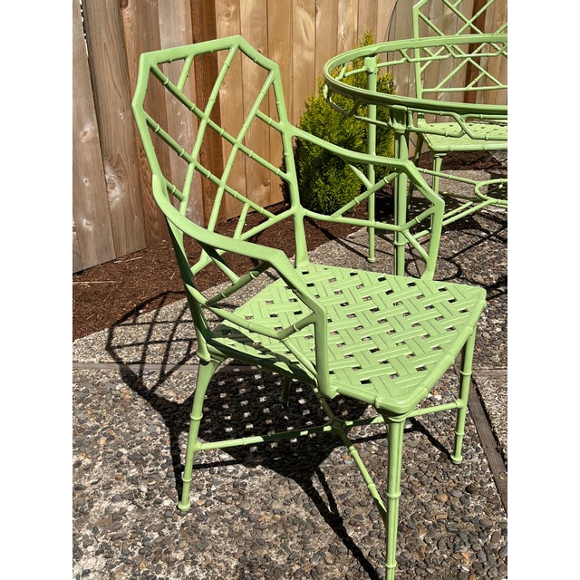 Brown Jordan 1950s Hall Bradley for Brown Jordan Top-Tier Line of “Calcutta”, Solid Cast Aluminum 5 Piece Patio Dining Set, Attributed For Sale - Image 4 of 12