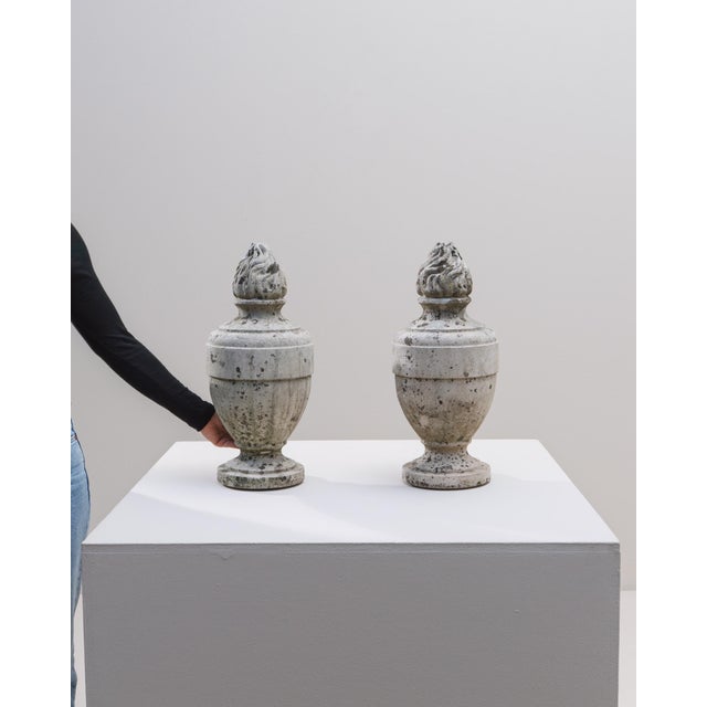 1850s Belgian Blue Stone Sculptures - A Pair For Sale - Image 12 of 18