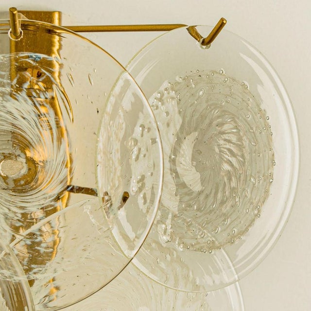 Glass Disc Wall Lights attributed to Vistosi, Italy, 1960s, Set of 2 For Sale - Image 9 of 16