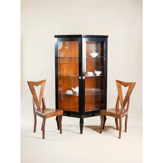 1920s Cubist Display Cabinet, Czechoslovakia, 1920s For Sale - Image 5 of 10