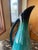 Contemporary Glazed Pottery Pitcher in Blue and With Black Accents For Sale - Image 3 of 6
