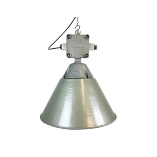 Industrial Explosion Proof Lamp with Aluminium Shade from Polam, 1970s For Sale