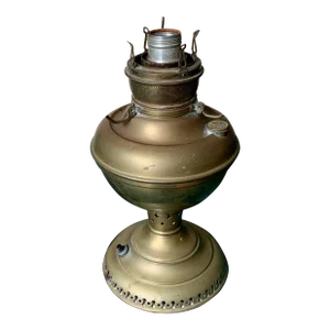 Early 20th Century Antique Juno Kerosene Lamp by Miller, Electrified With Leviton Wiring and Socket