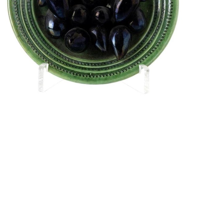 Earthenware Dishes with Chestnuts and Olives from Caldas Da Rainha, Set of 2 For Sale - Image 5 of 6