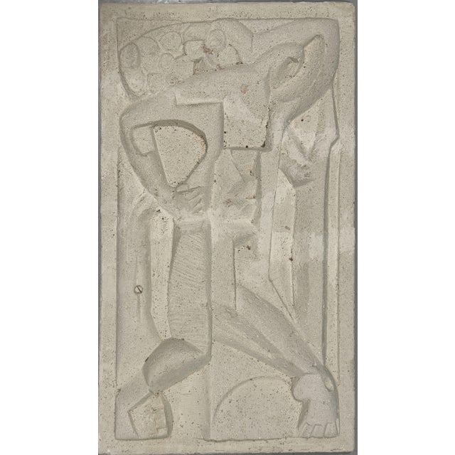 Sculpture Materials Relief Mural Sculpture with Siporex the Sower, 1970s, Plaster For Sale - Image 7 of 9