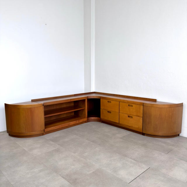 Wood Fiorenza Modular Low Sideboard by Tito Agnoli for Molteni, Italy, 1970s, Set of 5 For Sale - Image 7 of 18