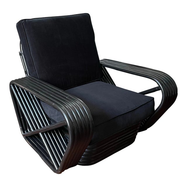 Mid 20th Century Stacked Rattan "Pretzel" Chair After Paul Frankl For Sale