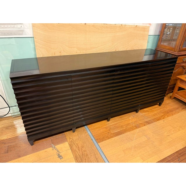Wood Barbara Barry for Baker Furniture Modern Fluted Sideboard For Sale - Image 7 of 12