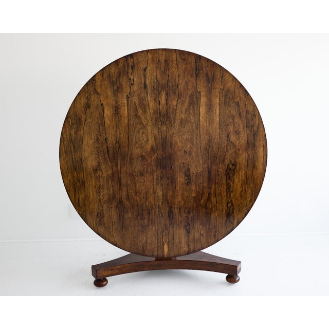 William IV Rosewood Tilt-Top Centre Table on Tripartite Pedestal, c.1835 For Sale - Image 13 of 18