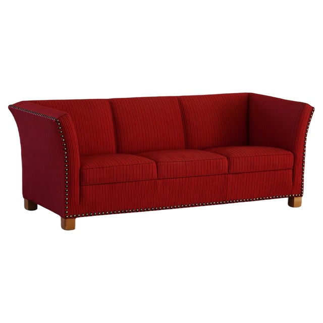 Art Deco 3-Seater Sofa in the style of Flemming Lassen, 1940s For Sale