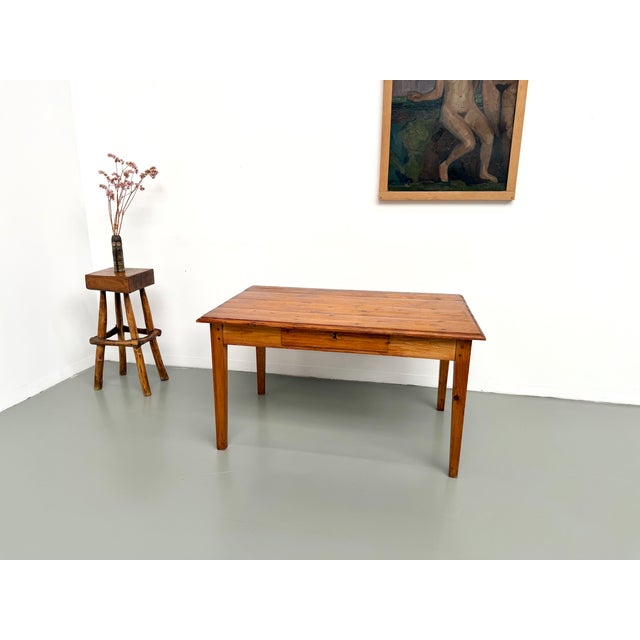 1950s Farmhouse Table in Pine, France, 1950s For Sale - Image 5 of 18