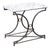 French Midcentury Steel and Bronze Console Table with White Veined Marble Top For Sale