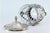 Silver Bonbon Box with a Cut Glass Core and Relief with Flowers and Plant Motifs and Supported by Three Round Feet. For Sale - Image 6 of 10