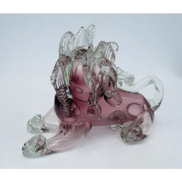 Wine Vintage C.1950's-60's Ercole Barovier' Barovier' E Toso Italian Hand-Blown Murano Lion For Sale - Image 8 of 13