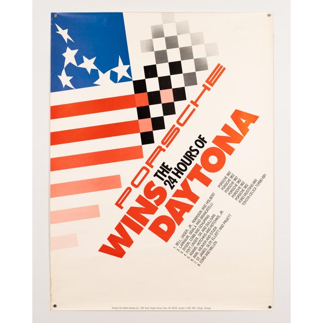 Vintage Porsche Poster, 1987 For Sale - Image 3 of 9