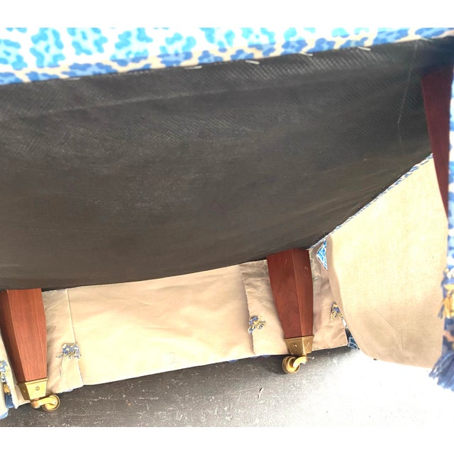 1980s Wicker & Rattan Relaxing Chair With Matching Ottoman For Sale - Image 12 of 12