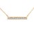 Contemporary Yellow Gold Plated Diamond Accent Bar Pendant Necklace For Sale - Image 3 of 4