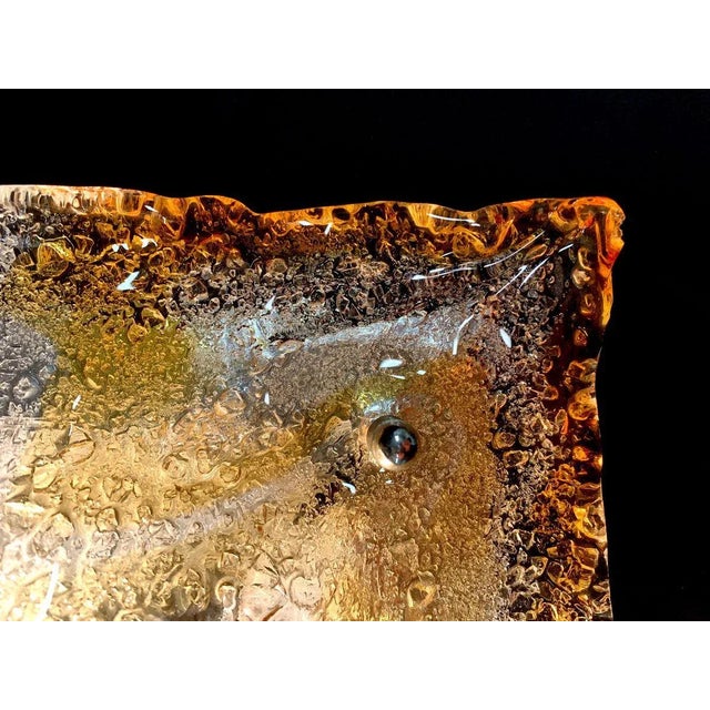 Wall or ceiling attributed to La Murrina. about 1970The glass can be disassembled from the structure, easy to...