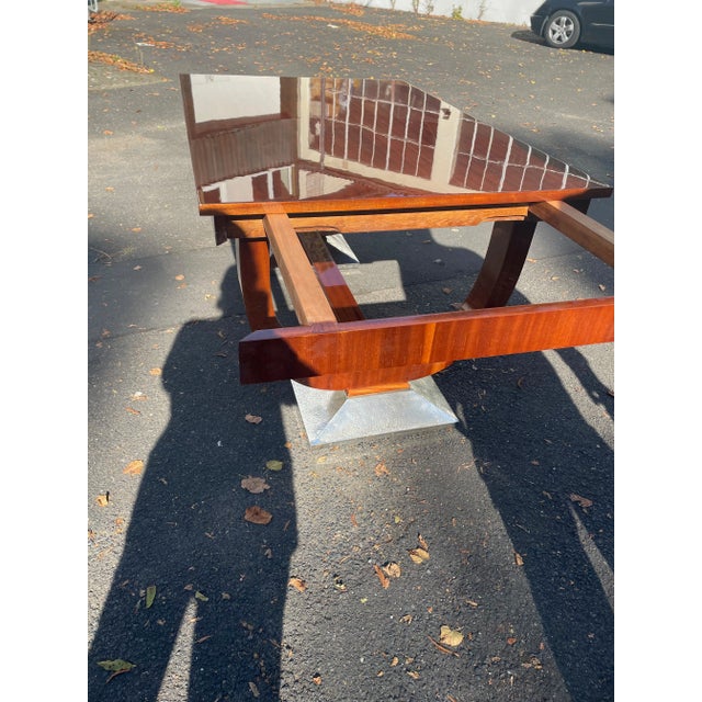 Art Deco Dining Table with Matching Gondola Chairs, 1920s, Set of 7 For Sale - Image 15 of 17