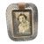 1930s Barovier Attributed Art Deco Clear Murano Glass and Brass Picture Frame For Sale