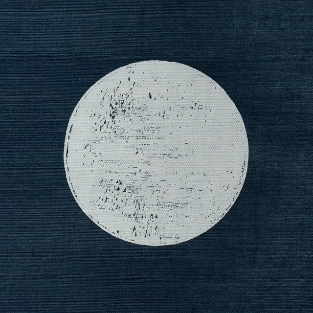 Schumacher Schumacher X Backdrop Monte Carlo Sisal 2 Panel Set In Indigo For Sale - Image 4 of 4