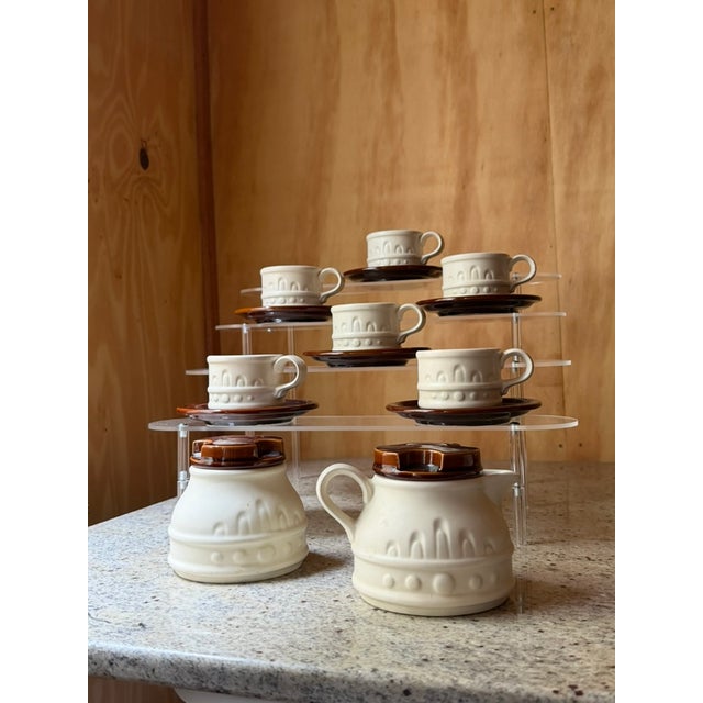 Vintage British Carlton Ware Coffee Set in Ceramic, 1970s, Set of 14 For Sale - Image 16 of 17