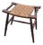 Early 20th Century Wicker and Turned Oak Wood Stool Bench For Sale