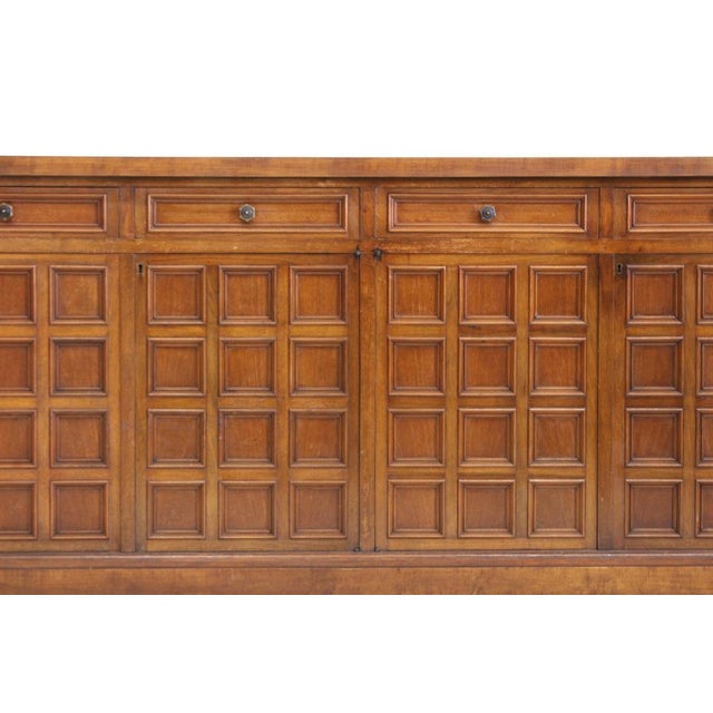 Brown Vintage Italian Brutalist Sideboard, 1960s For Sale - Image 8 of 10