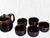 Ceramic Vintage Japanese Stoneware Tea Service in Smoky Tenmoku Glaze — Set of 6 For Sale - Image 7 of 12