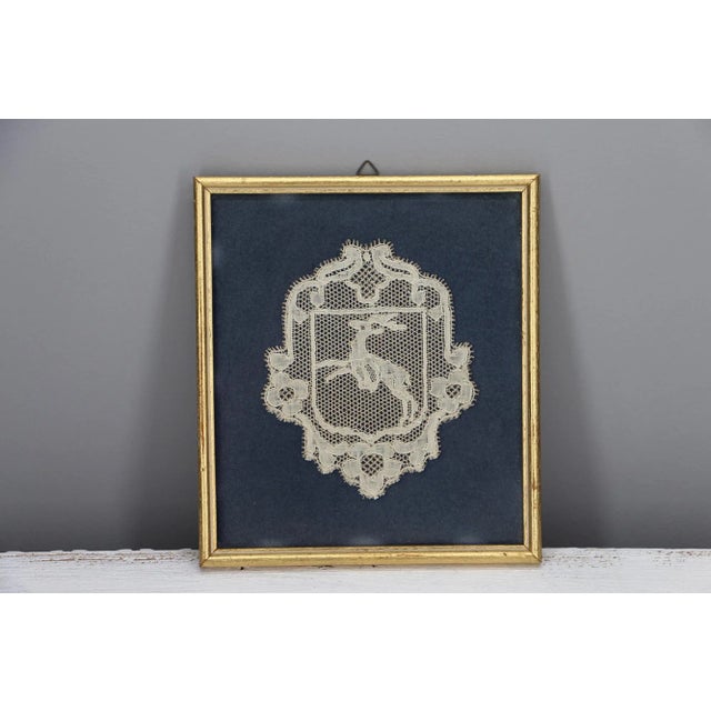 Deer, Lace, Flemish, Early 18th Century, Glass Framed For Sale - Image 13 of 13