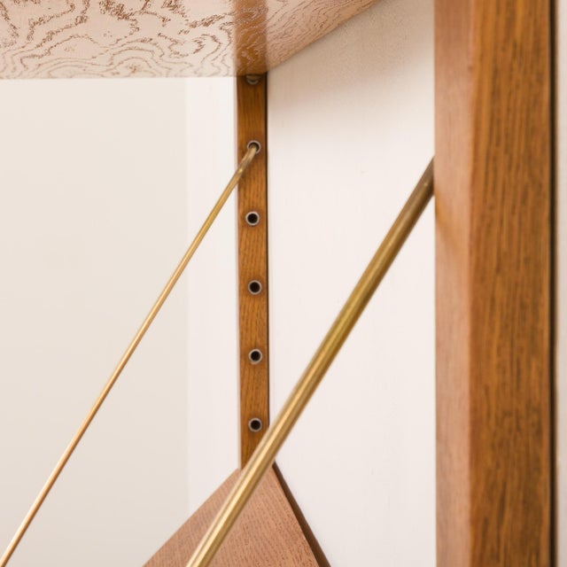 Vintage Scandinavian Shelving Unit in Oak, 1960s For Sale - Image 10 of 11