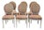 Set of Six Vintage French Painted Dining Chairs For Sale