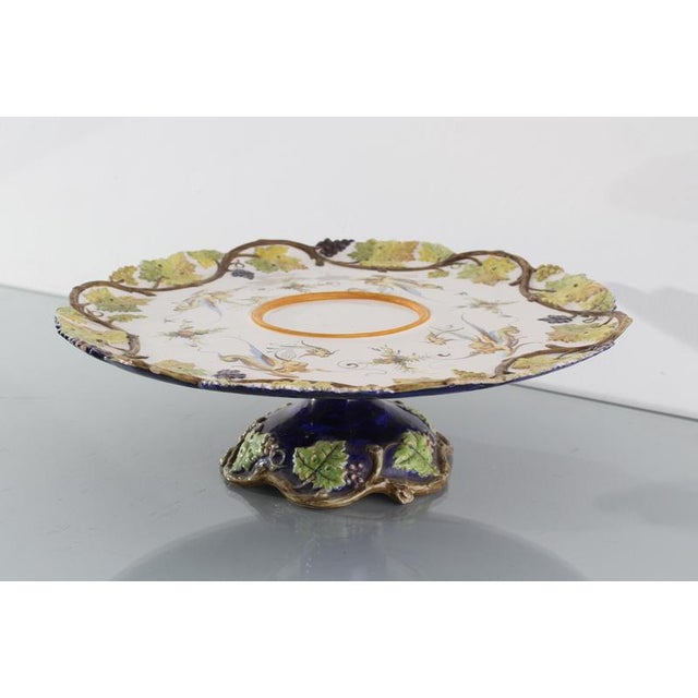 Late 19th Century Hand-Decorated Porcelain Cake Stand from Ginori, Italy, 1800s For Sale - Image 5 of 14