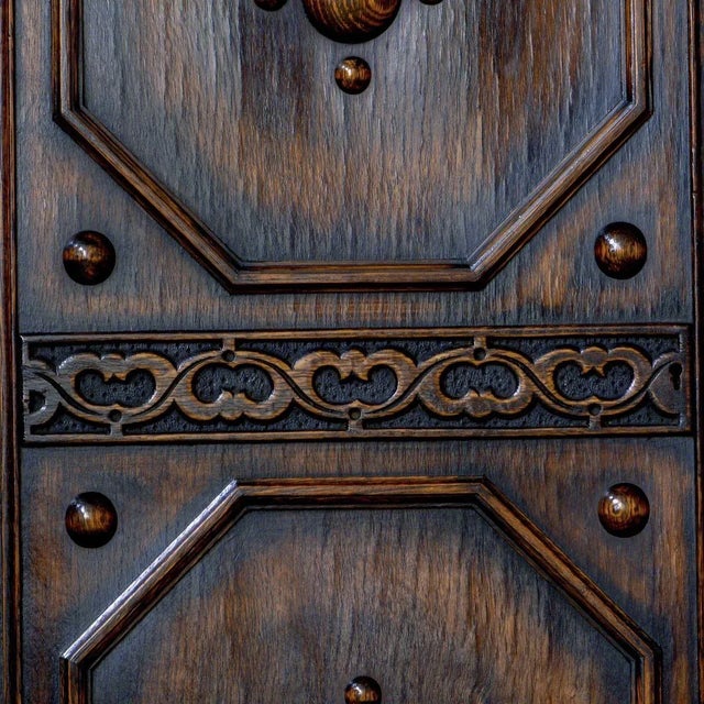 Vintage Oak Bookcase For Sale - Image 9 of 15